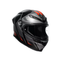 K6 S KARVE MATT BLACK/GREY/RED - CASCO MOTO INTEGRALE E2206