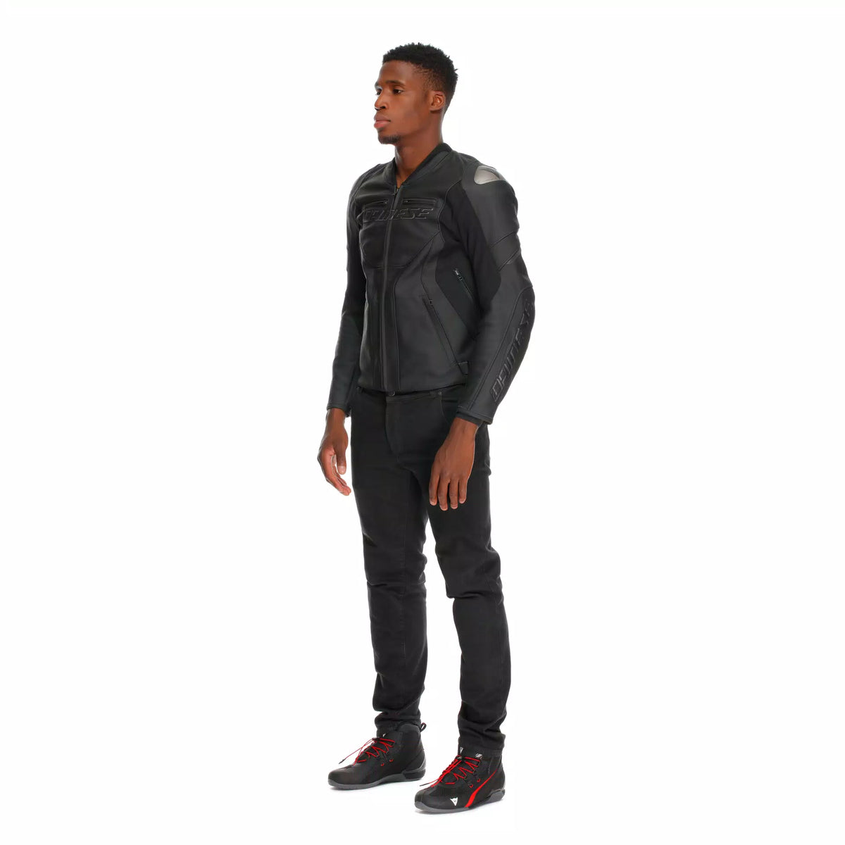 RACING 5 - GIACCA MOTO IN PELLE UOMO - BLACK