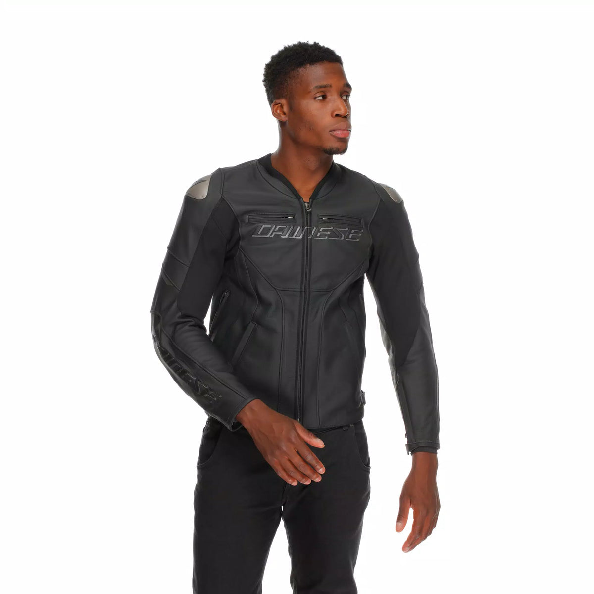 RACING 5 - GIACCA MOTO IN PELLE UOMO - BLACK