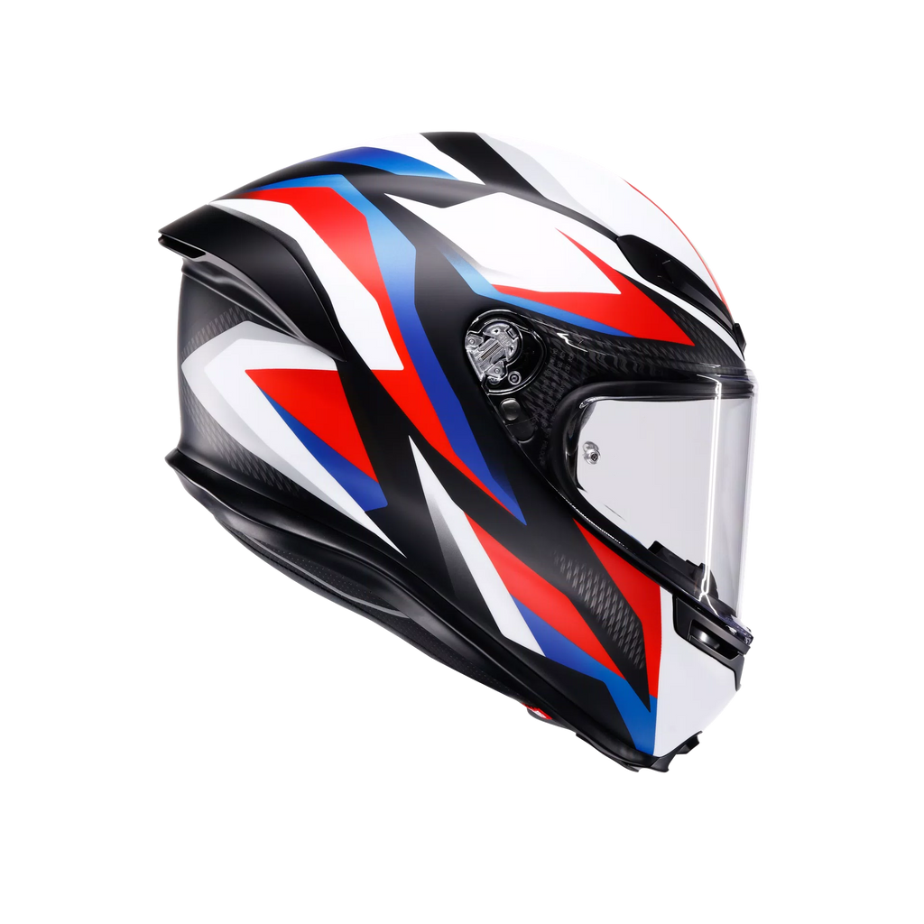 K6 S TIMEWARP MATT BLACK/RED/BLUE - CASCO MOTO INTEGRALE E2206