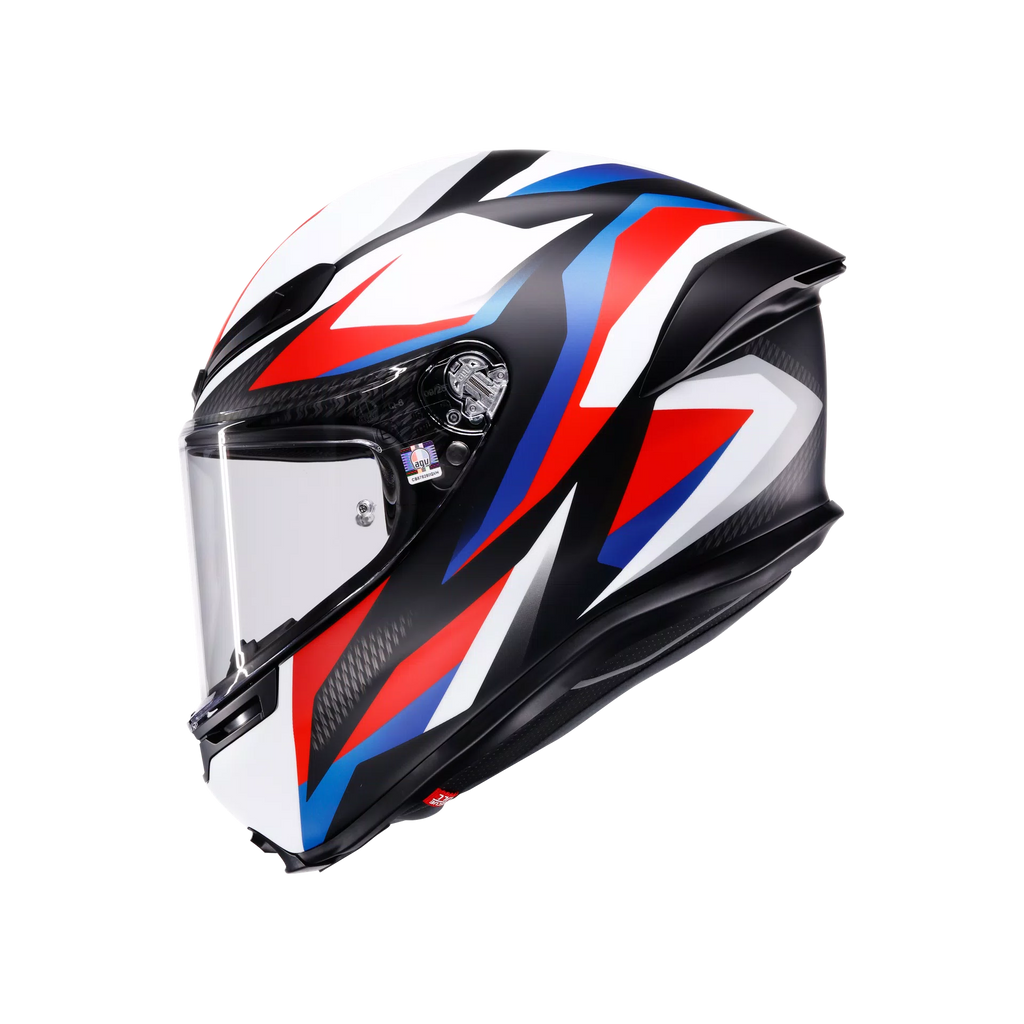 K6 S TIMEWARP MATT BLACK/RED/BLUE - CASCO MOTO INTEGRALE E2206