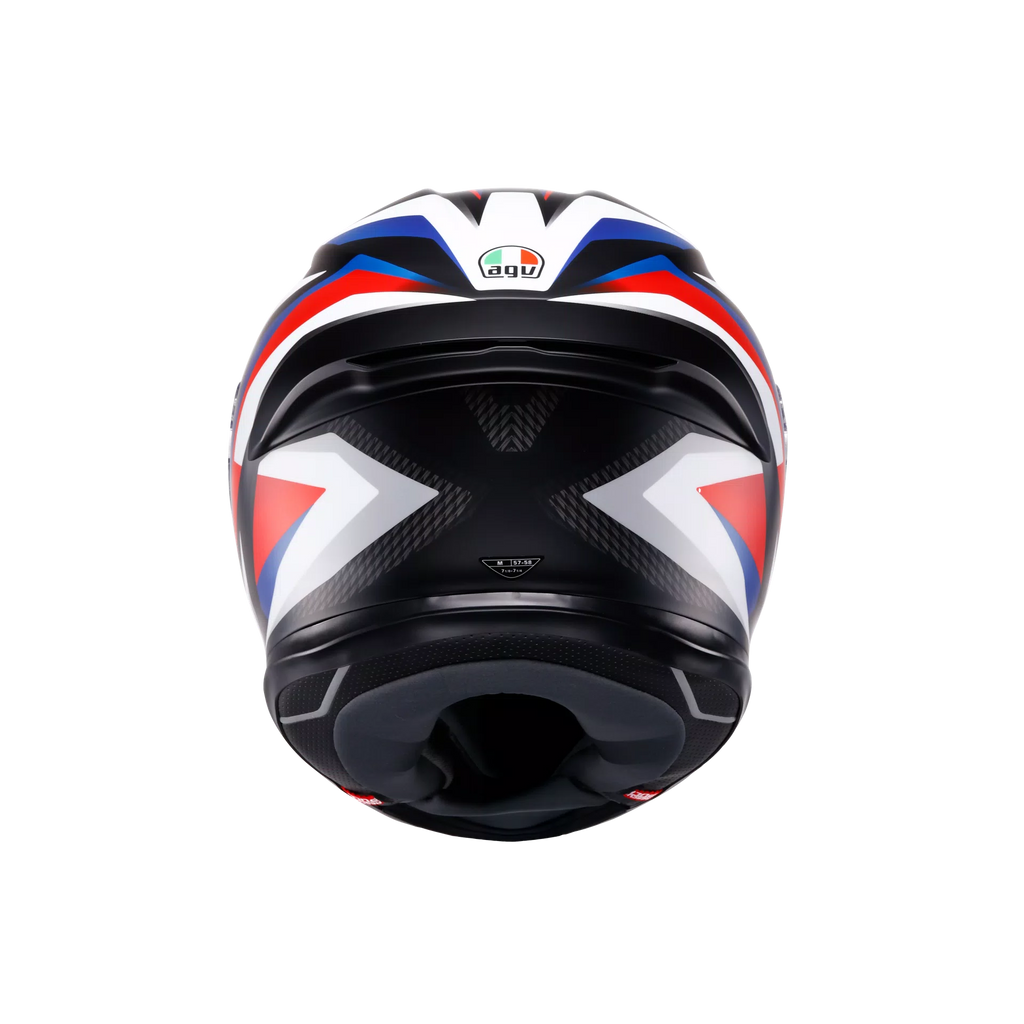 K6 S TIMEWARP MATT BLACK/RED/BLUE - CASCO MOTO INTEGRALE E2206