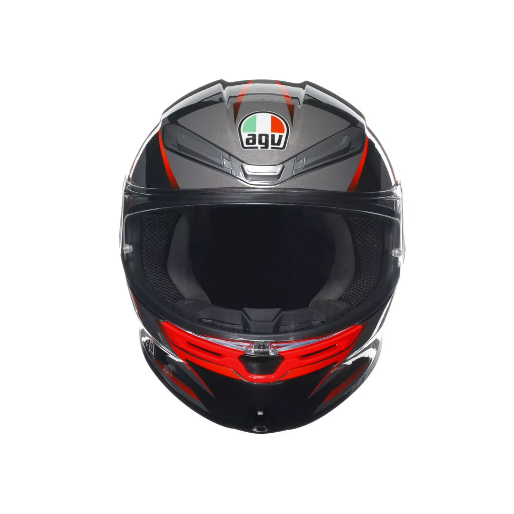 K6 S SLASHCUT BLACK/GREY/RED - CASCO MOTO INTEGRALE E2206