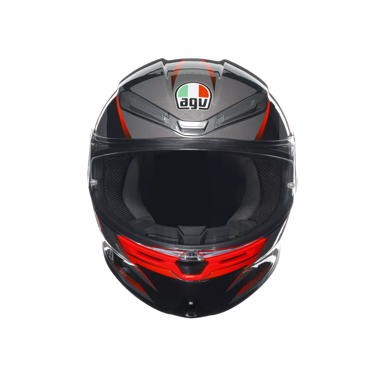 K6 S SLASHCUT BLACK/GREY/RED - CASCO MOTO INTEGRALE E2206