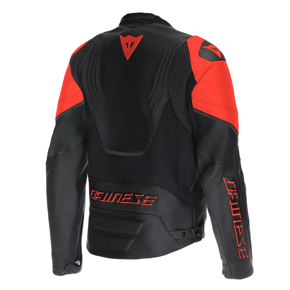 RACING 5 - GIACCA MOTO IN PELLE UOMO BLACK/RED