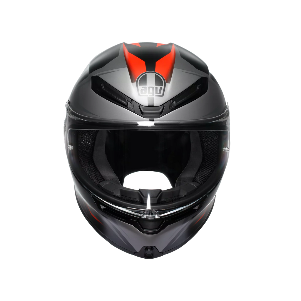 K6 S KARVE MATT BLACK/GREY/RED - CASCO MOTO INTEGRALE E2206