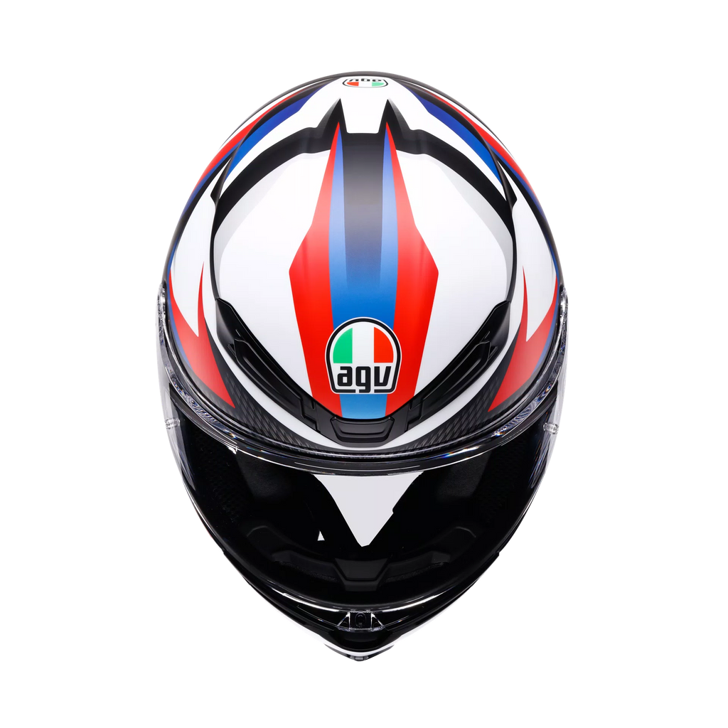 K6 S TIMEWARP MATT BLACK/RED/BLUE - CASCO MOTO INTEGRALE E2206