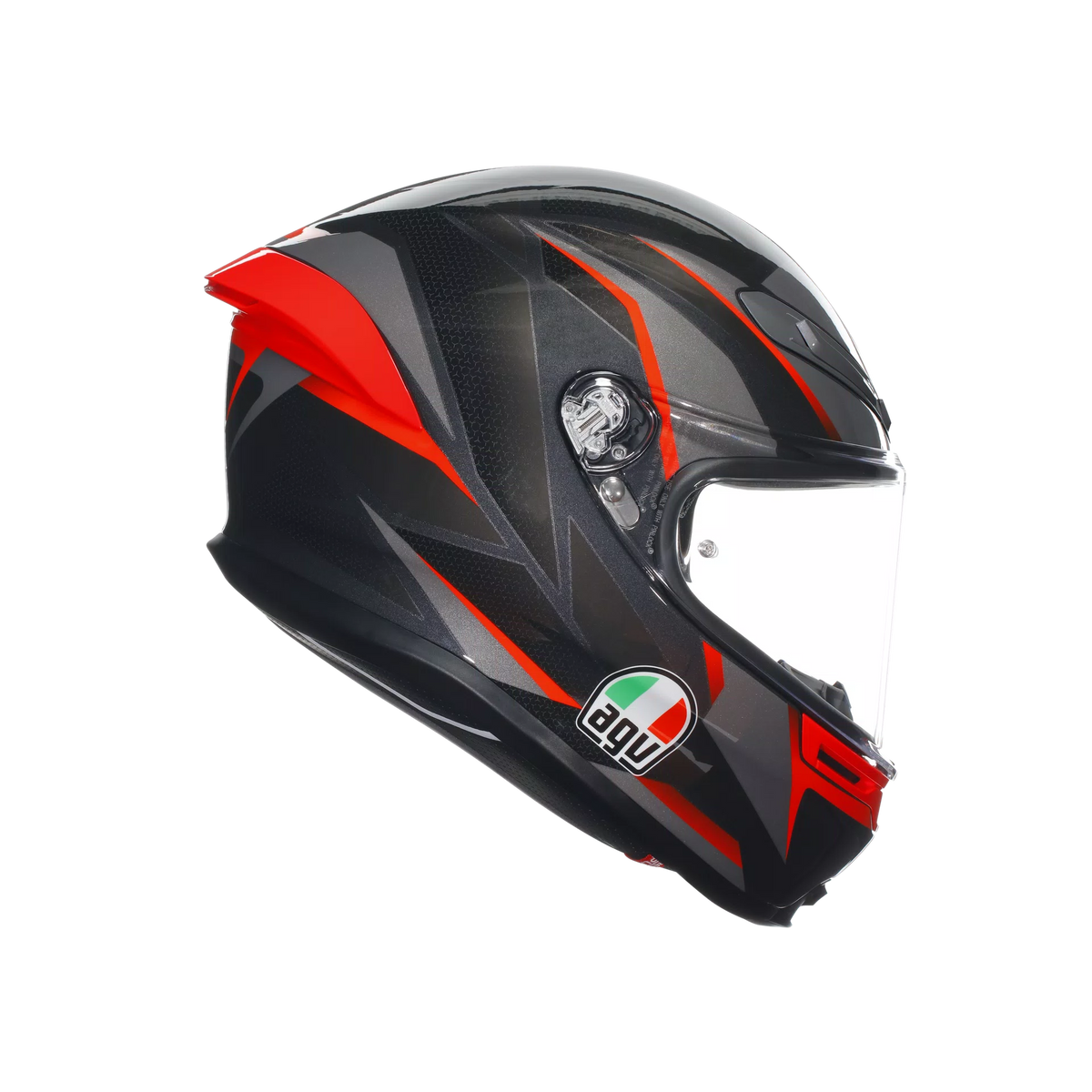K6 S SLASHCUT BLACK/GREY/RED - CASCO MOTO INTEGRALE E2206