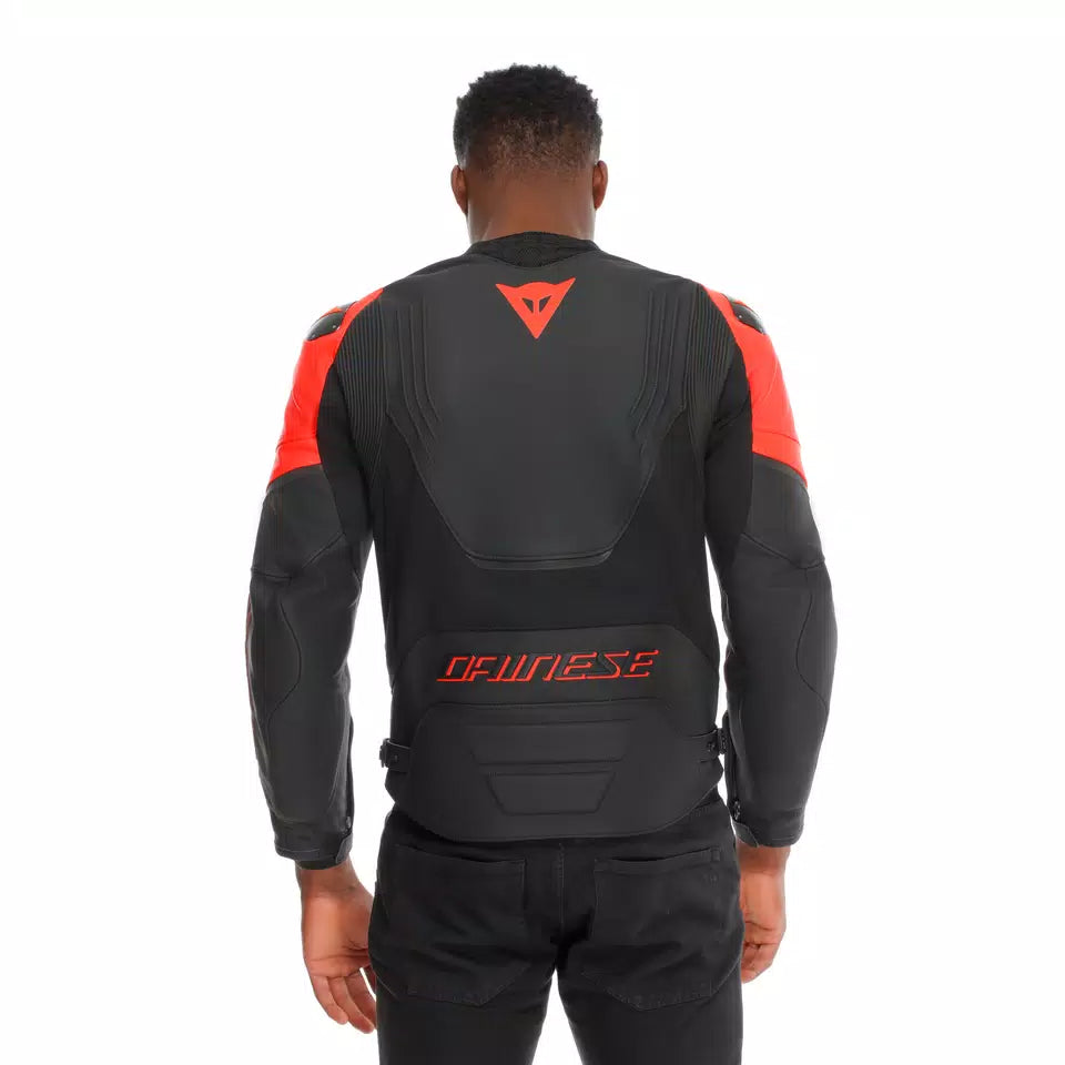 RACING 5 - GIACCA MOTO IN PELLE UOMO BLACK/RED