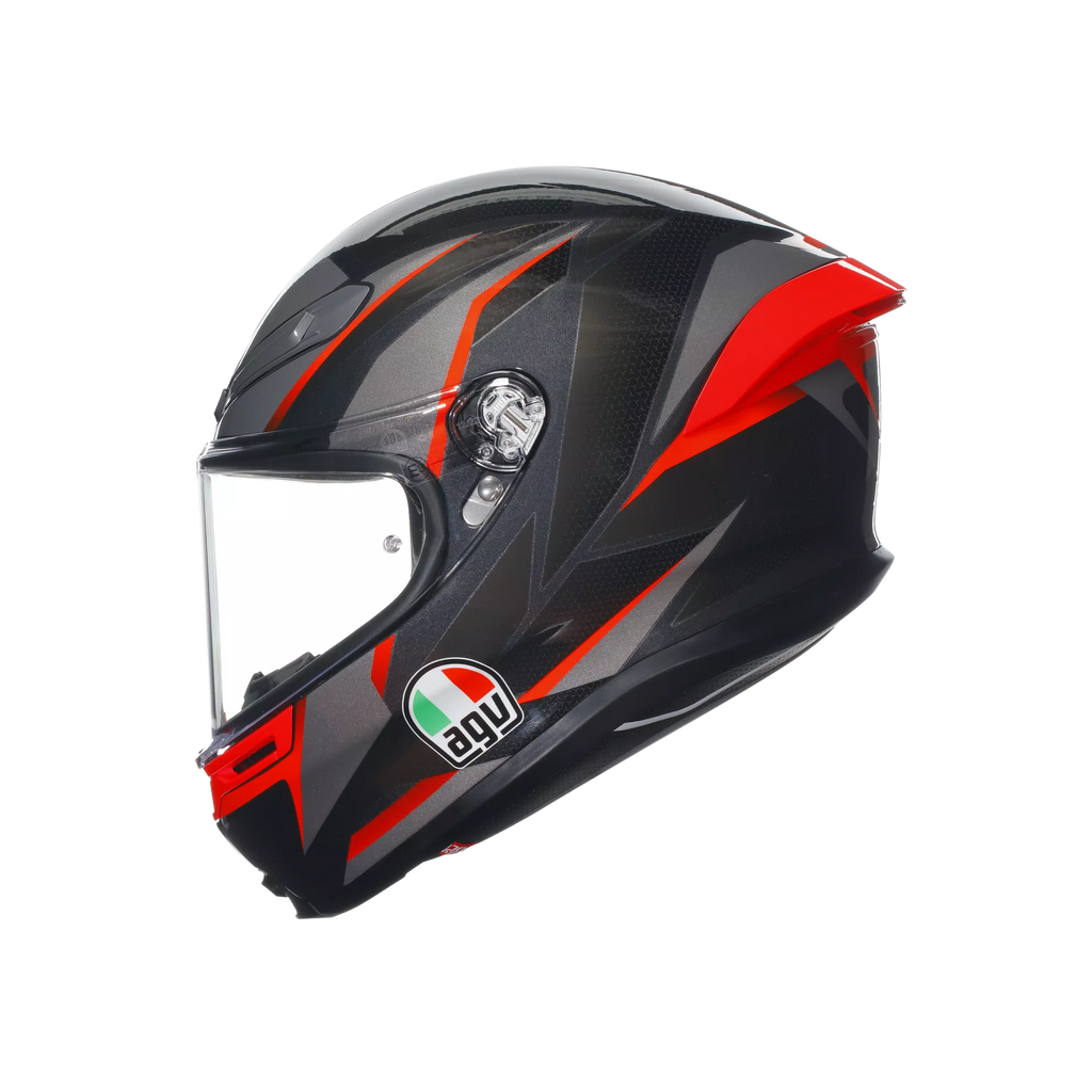K6 S SLASHCUT BLACK/GREY/RED - CASCO MOTO INTEGRALE E2206