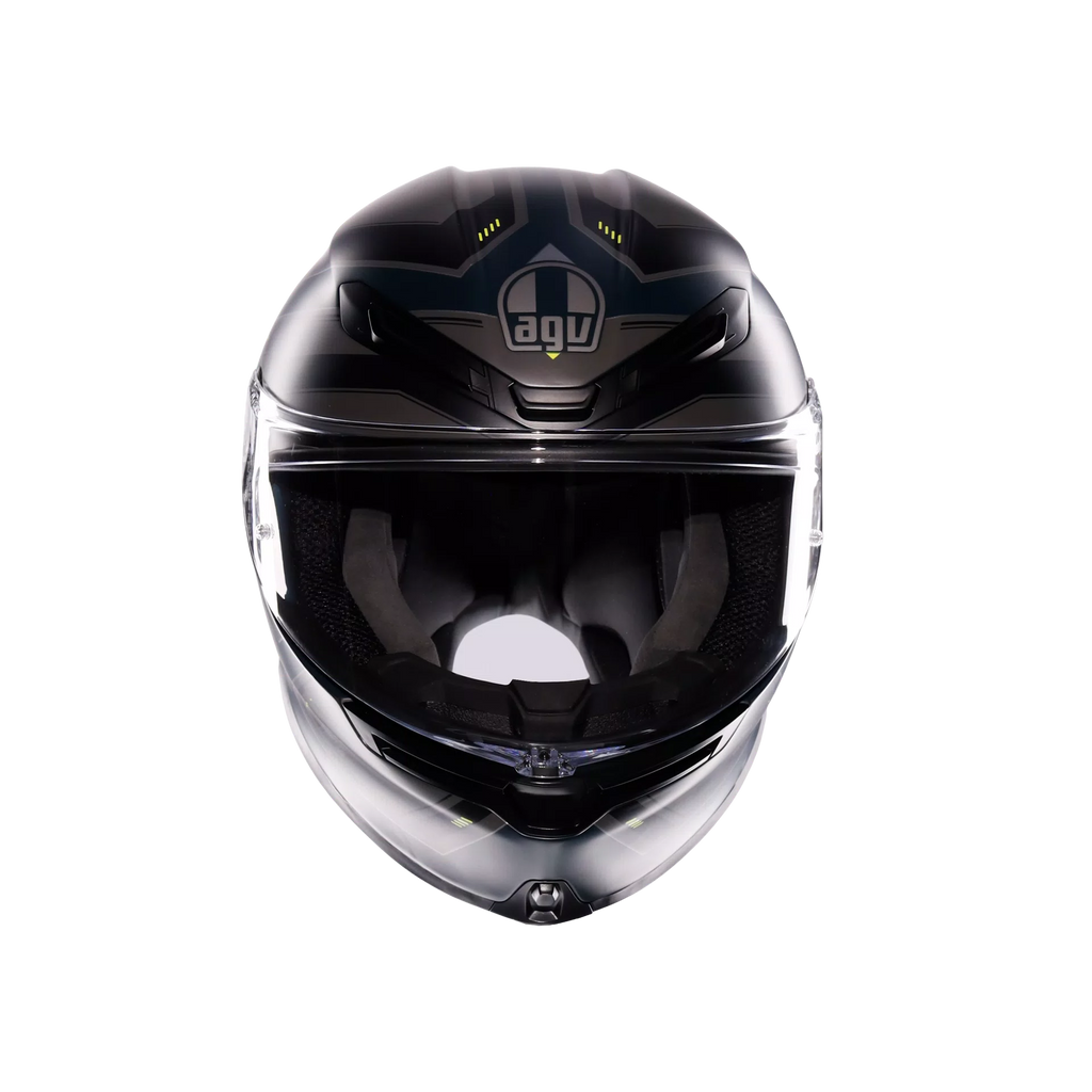 K6 S ENHANCE MATT GREY/YELLOW FLUO - CASCO MOTO INTEGRALE E2206