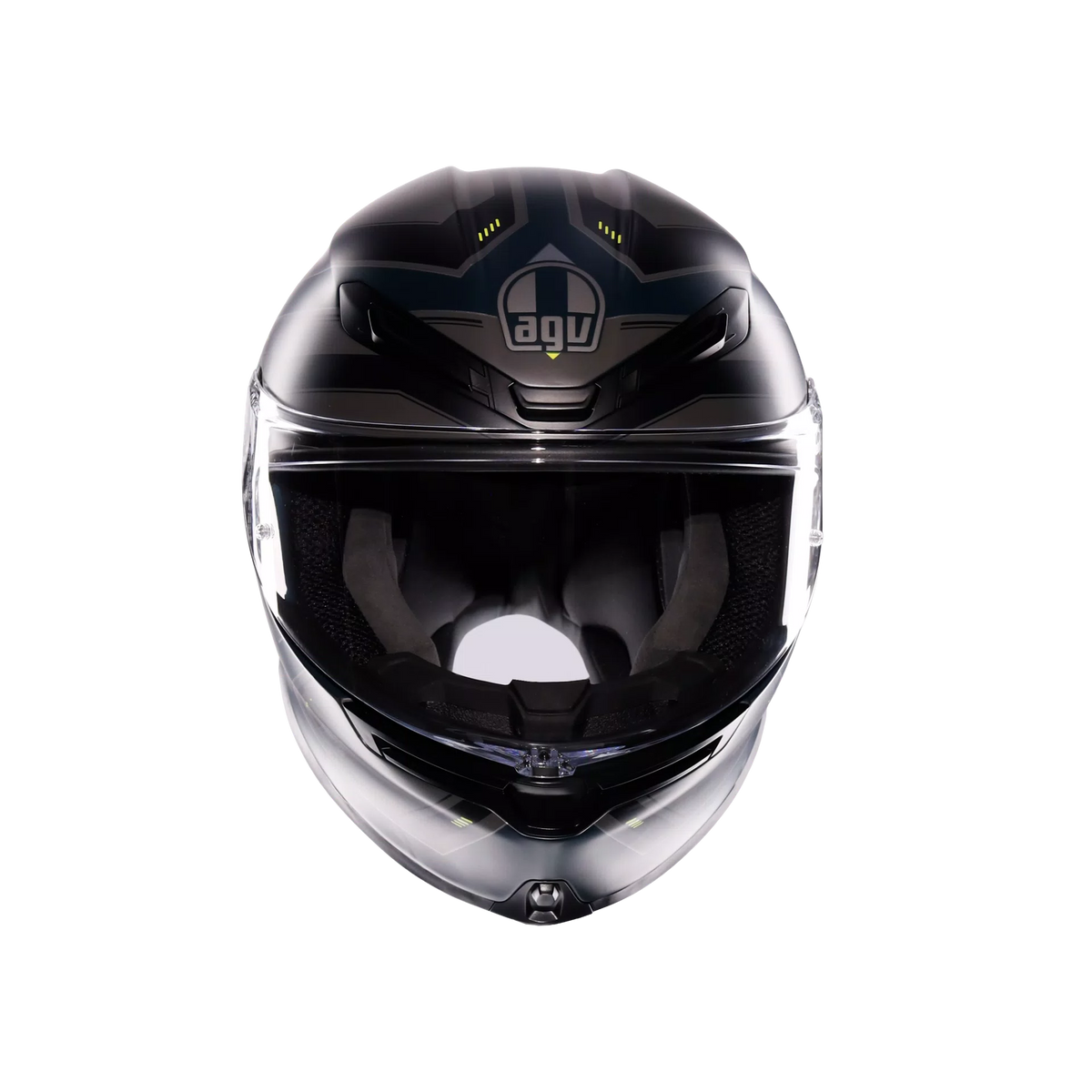 K6 S ENHANCE MATT GREY/YELLOW FLUO - CASCO MOTO INTEGRALE E2206