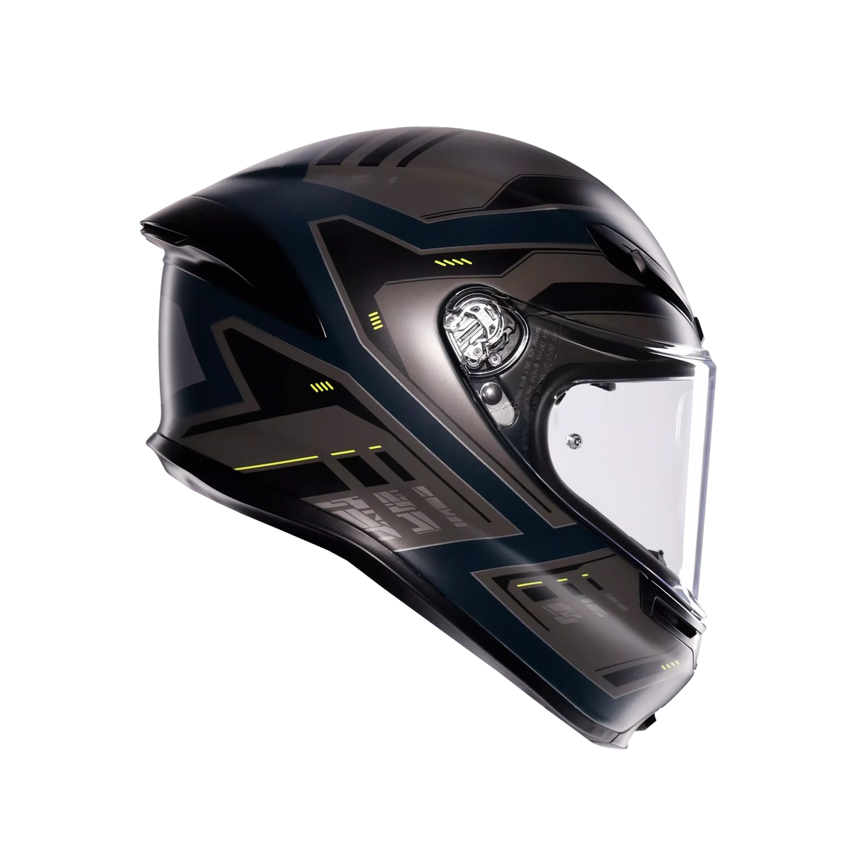 K6 S ENHANCE MATT GREY/YELLOW FLUO - CASCO MOTO INTEGRALE E2206