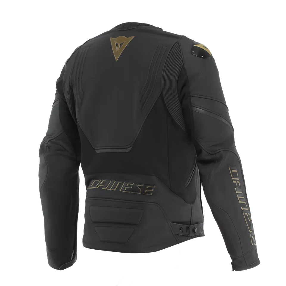 RACING 5 - GIACCA MOTO IN PELLE UOMO BLACK/GOLD